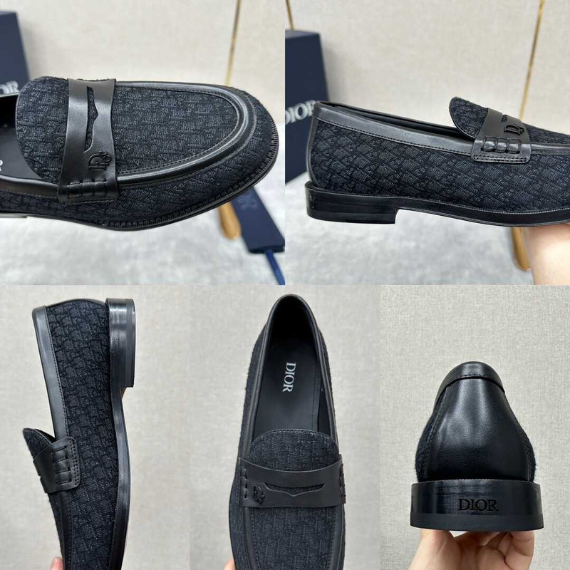 D*or granville loafer black canvas