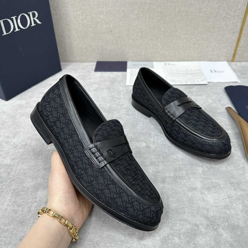 D*or granville loafer black canvas