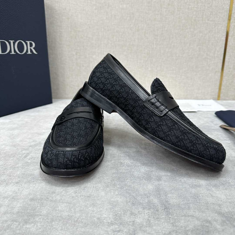 D*or granville loafer black canvas