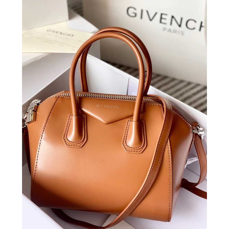 Givenchy Antigona Tote Glazed Mini Brown