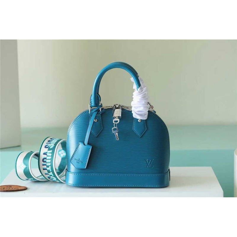 l**is V*t*n alma bb bag epi calfskin turquoise blue