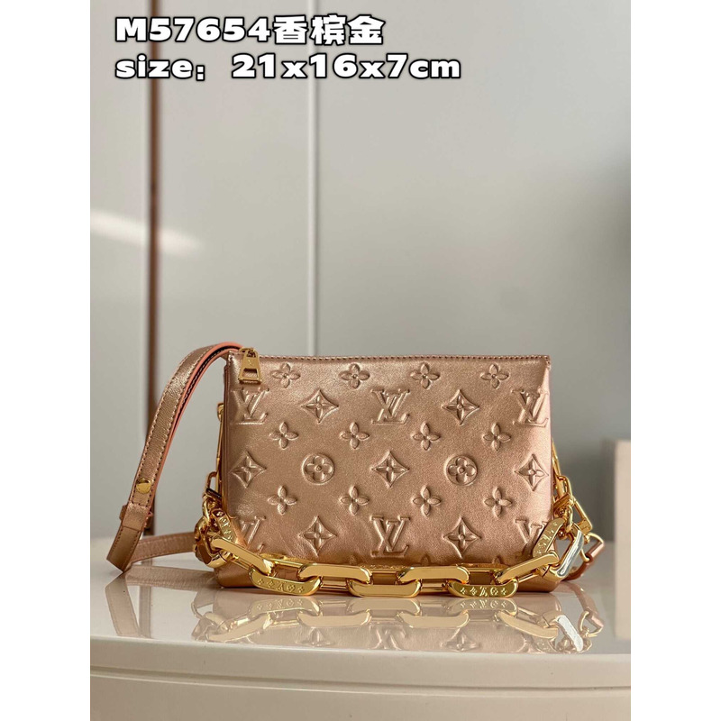 l**is V*t*n coussin bb lambskin champagne gold