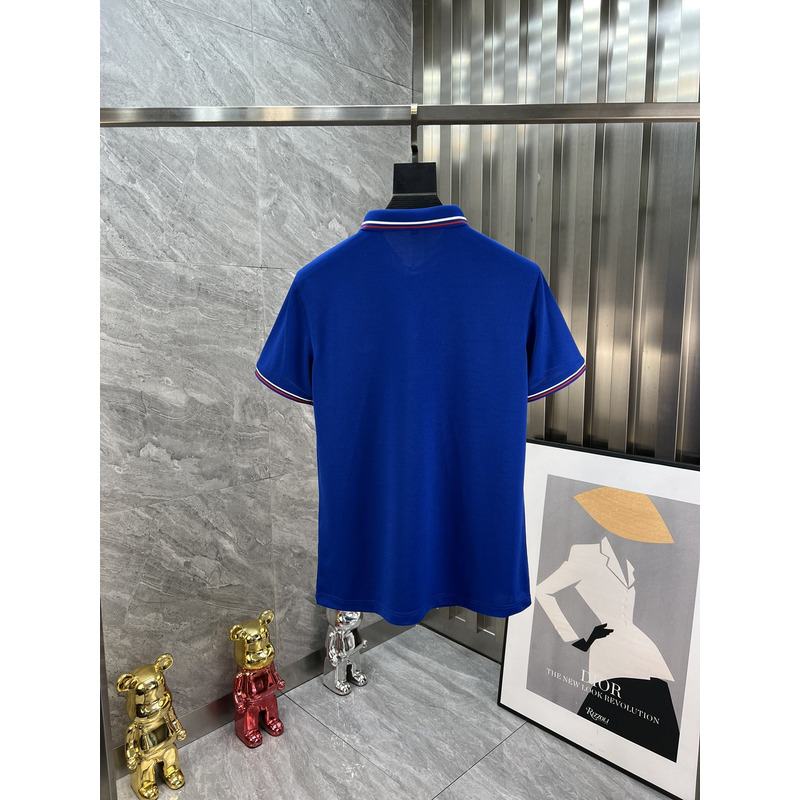 Moncler Blue Short Sleeve Polo Shirt