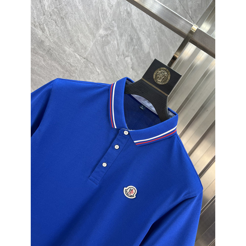 Moncler Blue Short Sleeve Polo Shirt