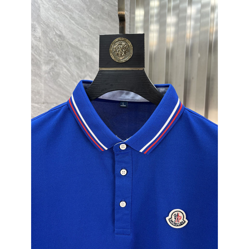 Moncler Blue Short Sleeve Polo Shirt