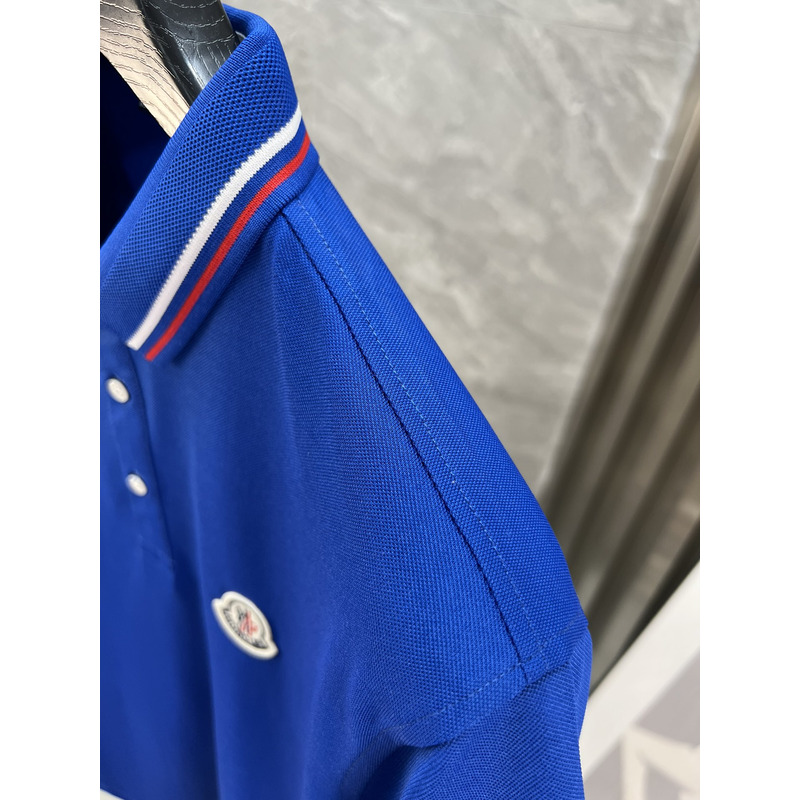 Moncler Blue Short Sleeve Polo Shirt