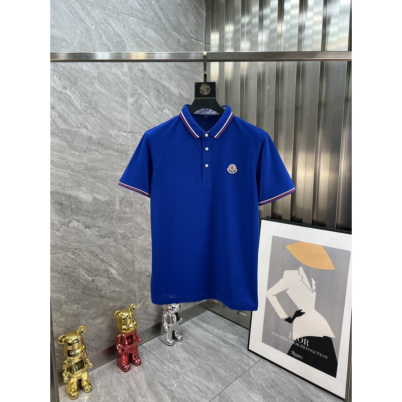 Moncler Blue Short Sleeve Polo Shirt