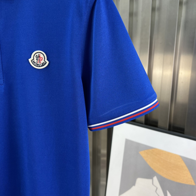 Moncler Blue Short Sleeve Polo Shirt