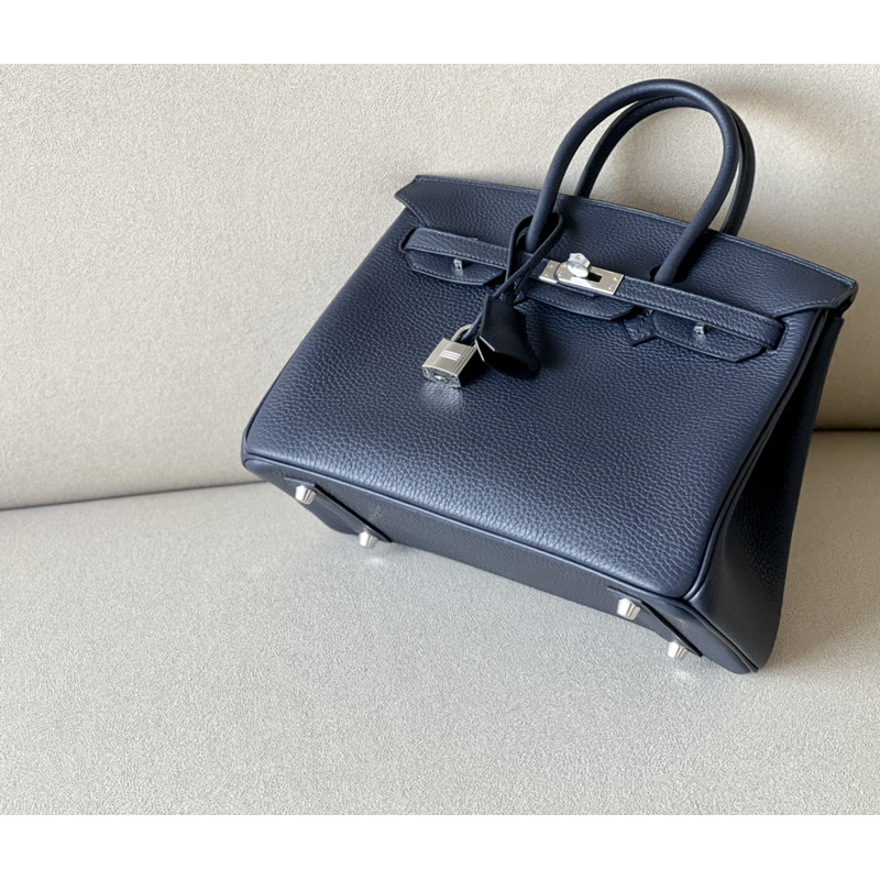 H**mes  birkin togo 25 raisin dark blue