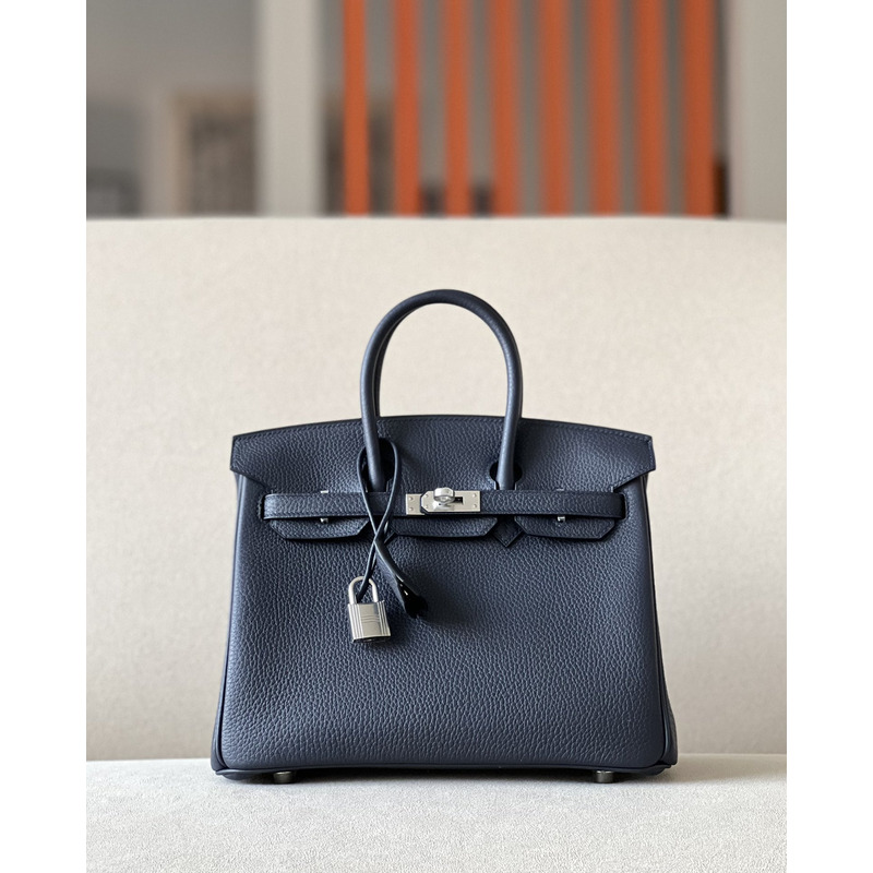 H**mes  birkin togo 25 raisin dark blue