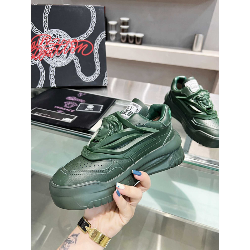 Versace Dark Green Odissea Sneakers