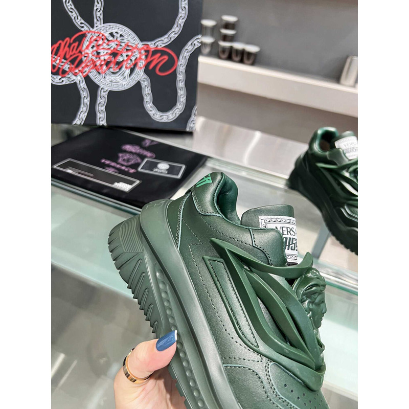 Versace Dark Green Odissea Sneakers