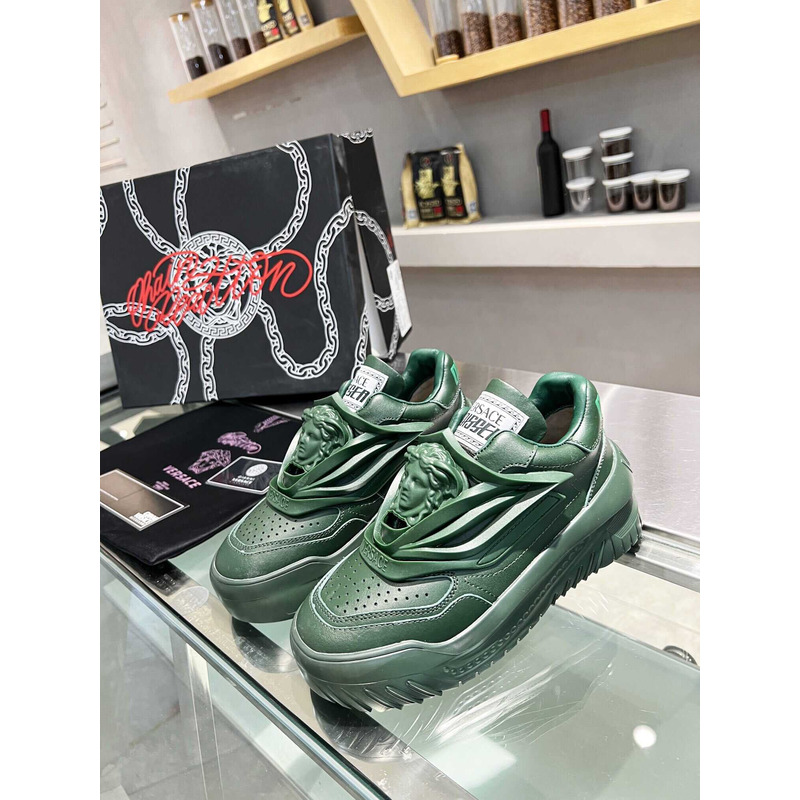 Versace Dark Green Odissea Sneakers