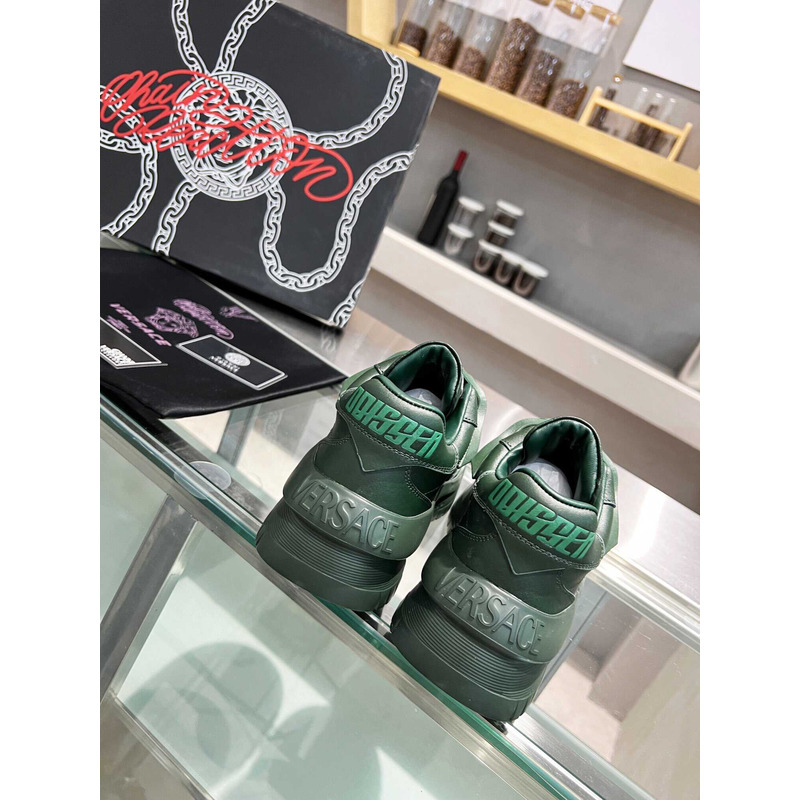 Versace Dark Green Odissea Sneakers