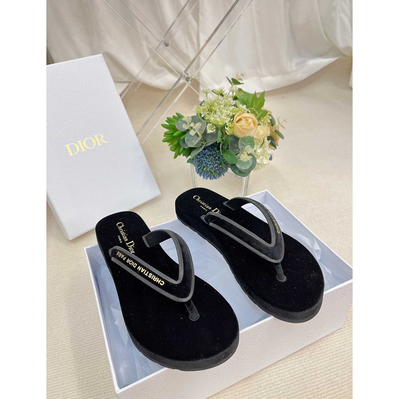 D*or D*orsea flip flops velvet black