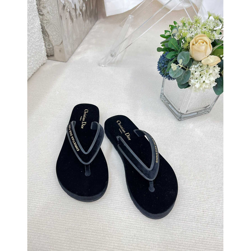 D*or D*orsea flip flops velvet black