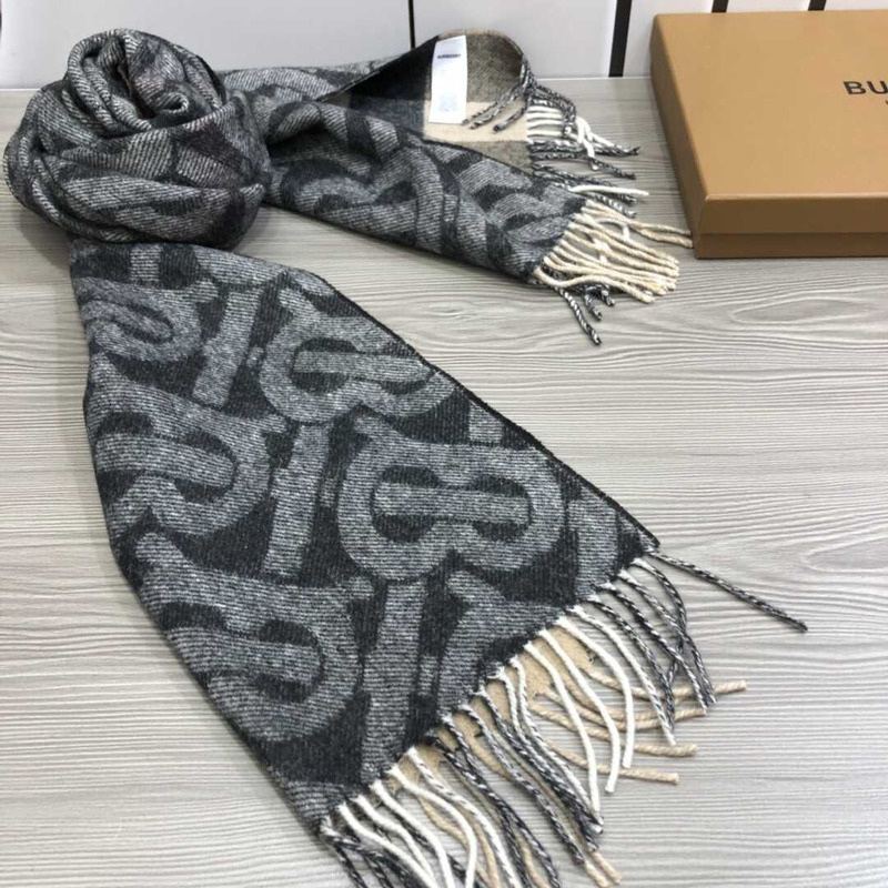 B**rry black designer cashmere scarf