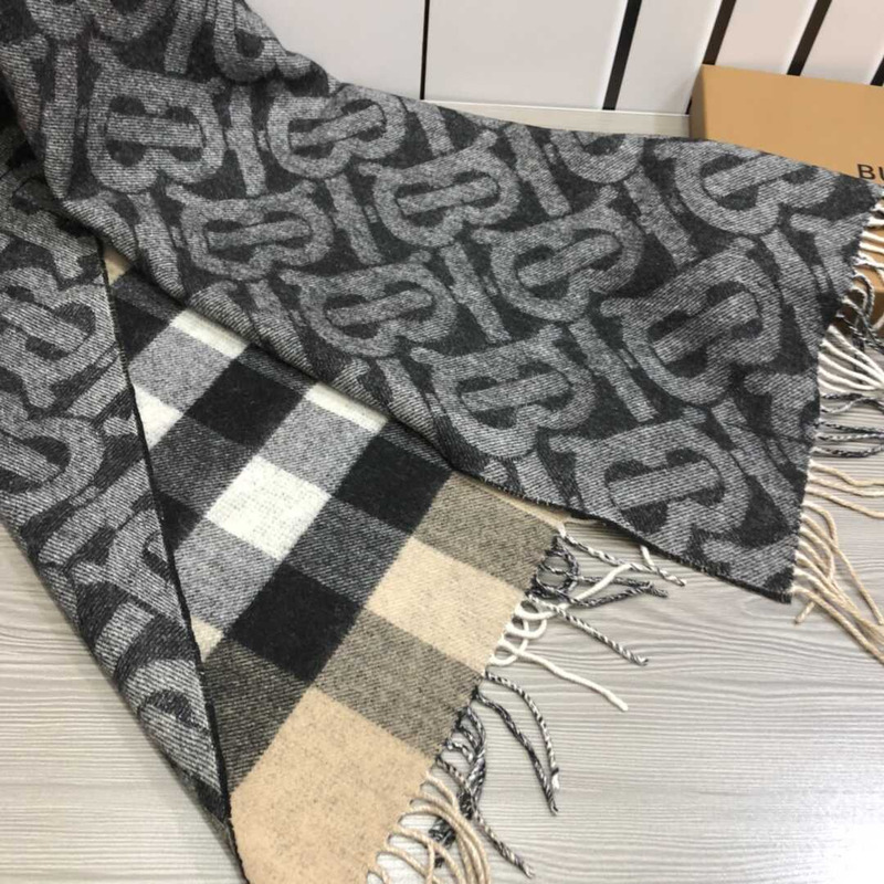 B**rry black designer cashmere scarf