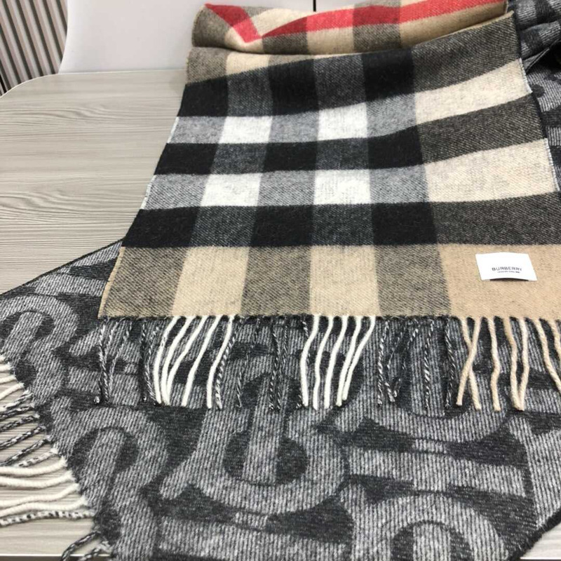 B**rry black designer cashmere scarf