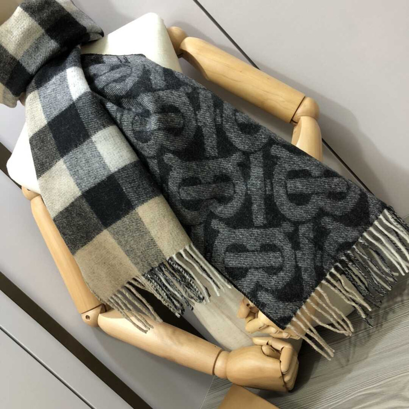 B**rry black designer cashmere scarf