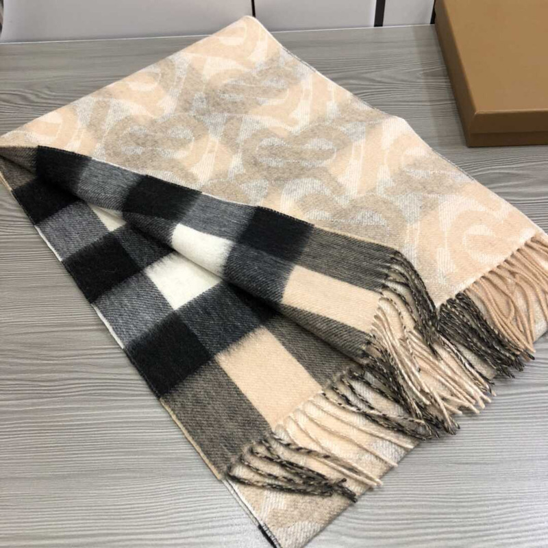 B**rry designer cashmere scarf beige