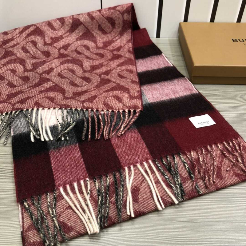 B**rry  red designer cashmere scarf