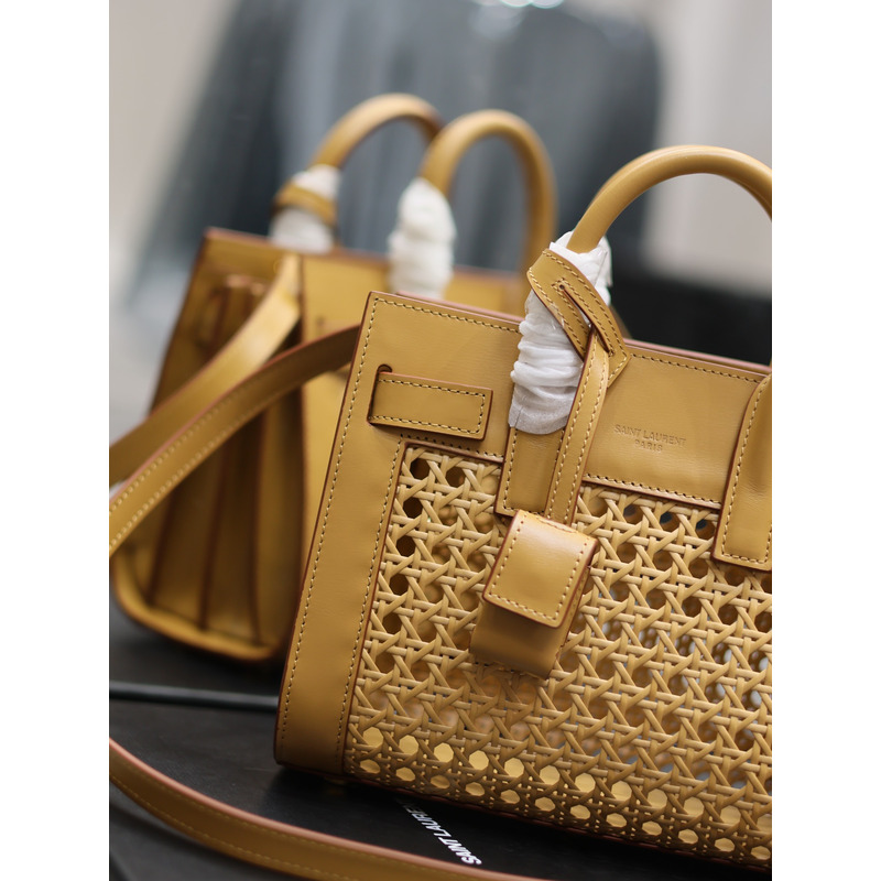 Saint Laurent Sac De Jour Baby Bag Rattan Vegetable-Tanned Leather