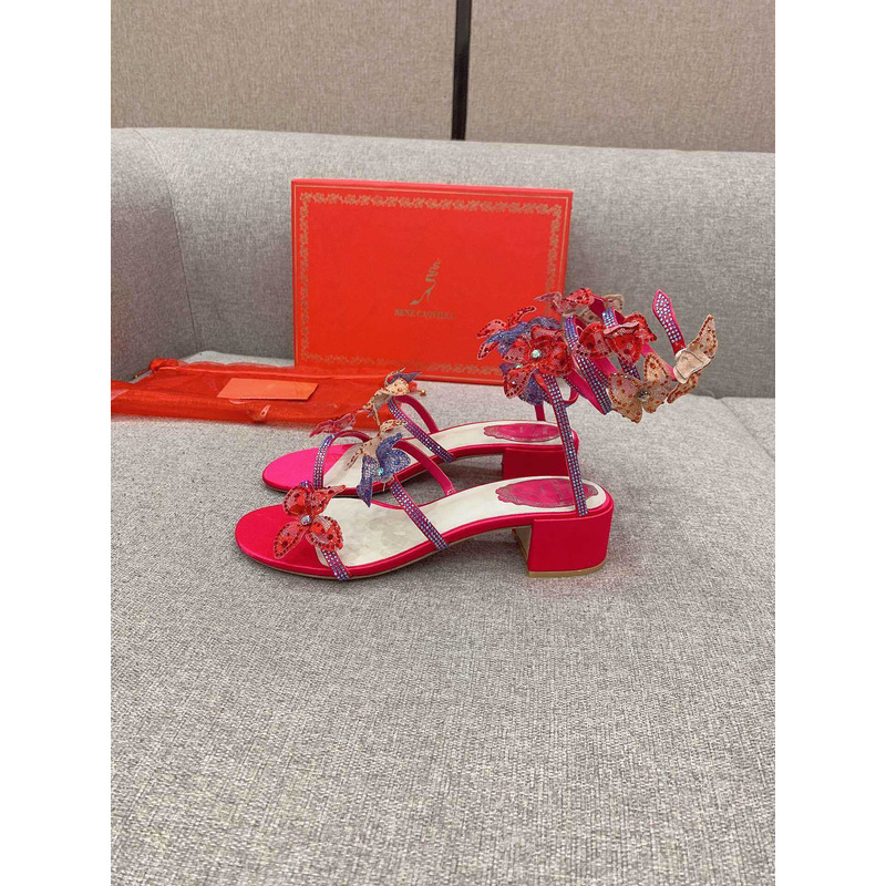 Rene Caovilla Floriane Sandals Pink