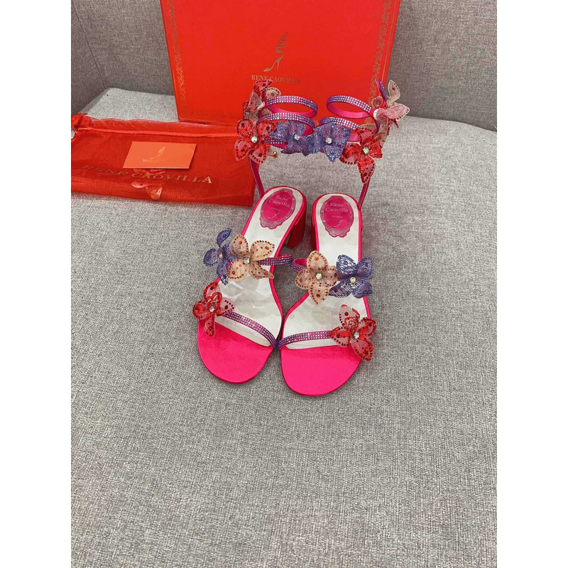 Rene Caovilla Floriane Sandals Pink