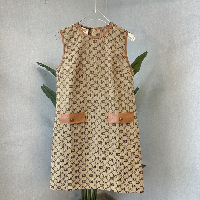 G*u*i gg canvas dress brown