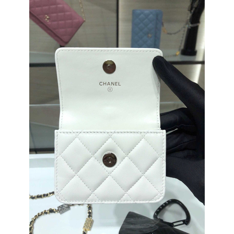 Ch*el jewel hook card holder white