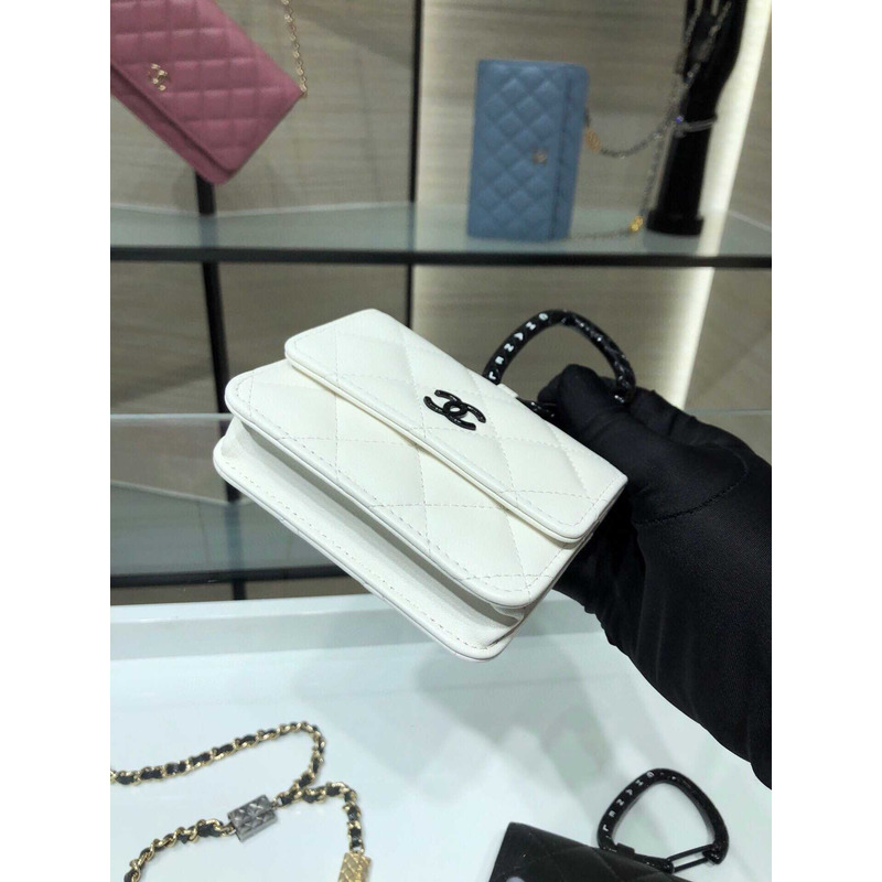 Ch*el jewel hook card holder white