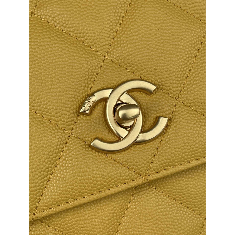 Ch*el 23a mini bag calfskin yellow