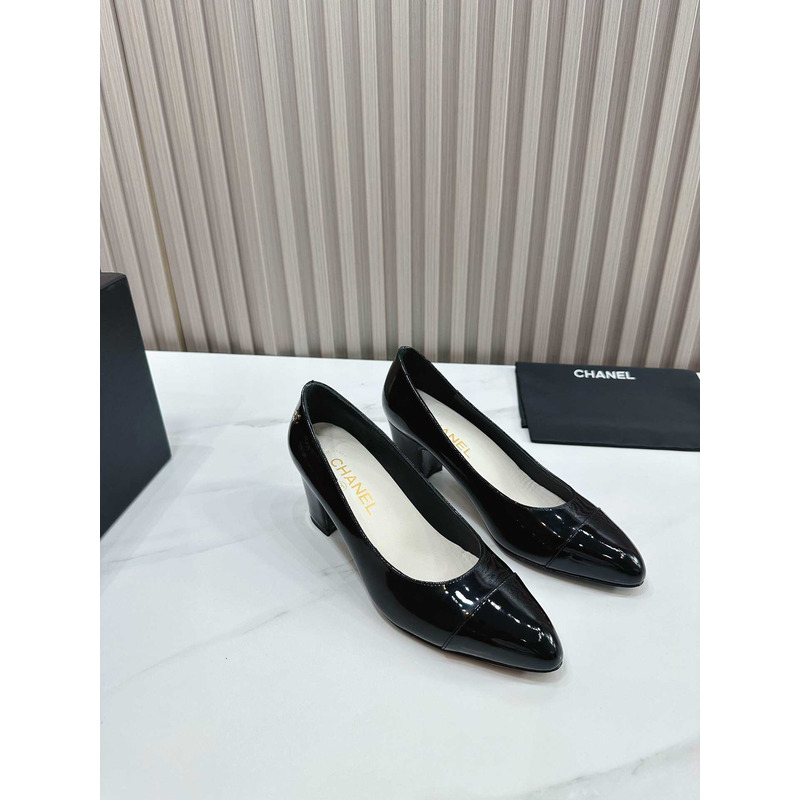 Ch*el pumps patent calfskin black