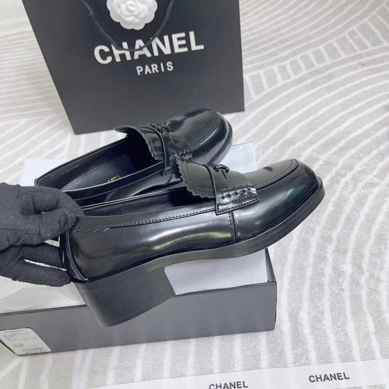 Ch*el loafers calfskin black