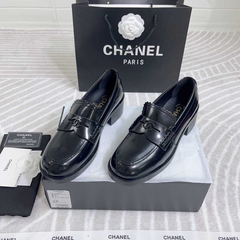 Ch*el loafers calfskin black