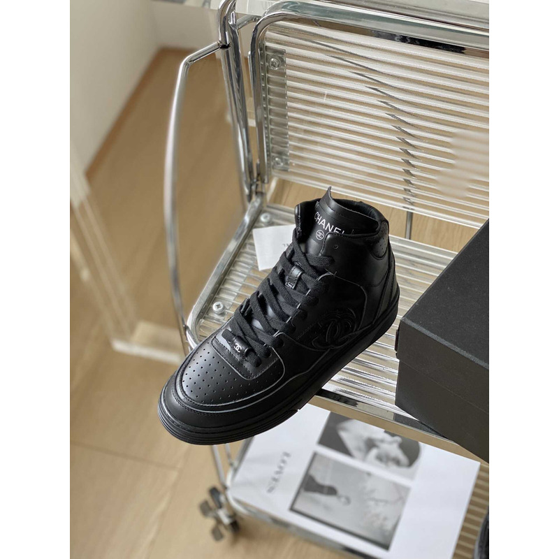 Ch*el sneakers calfskin black