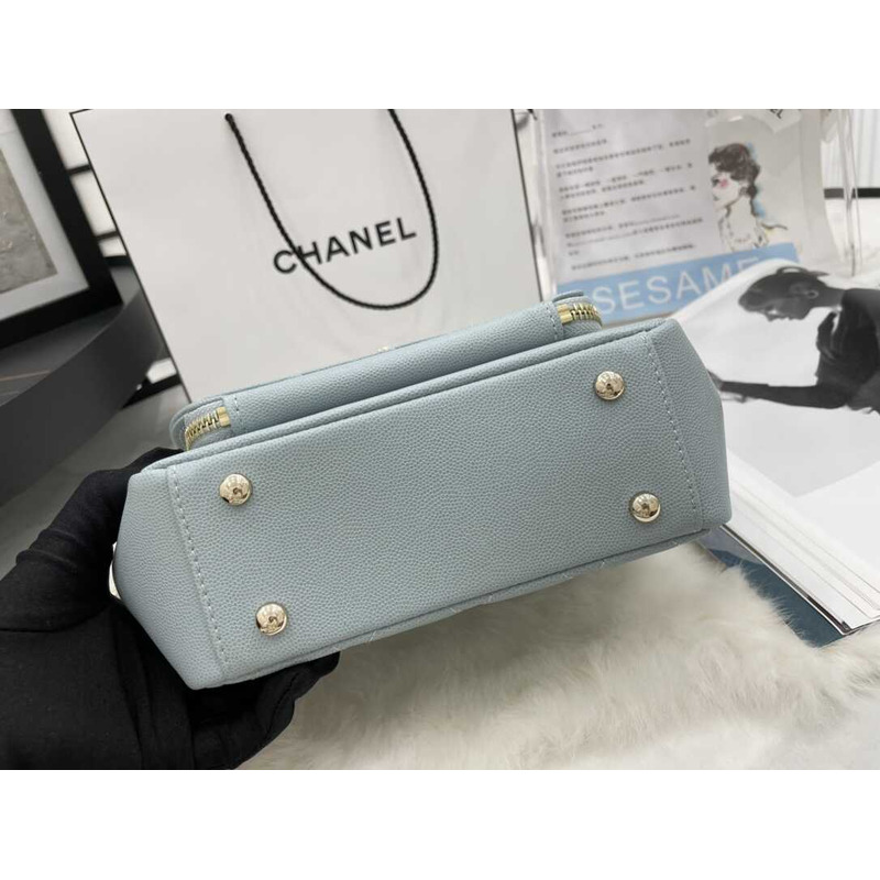 Ch*el mini flap bag blue