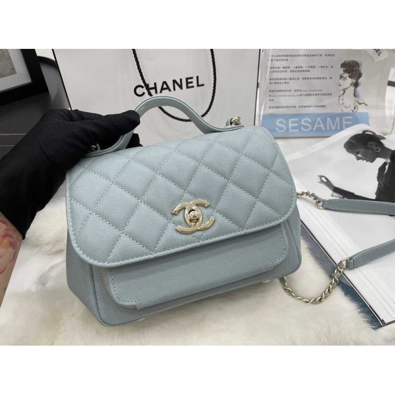 Ch*el mini flap bag blue