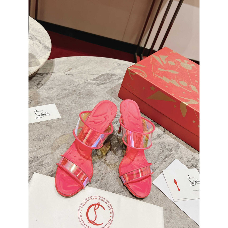 Ch**an louboutin just loubi slide sandal in pink