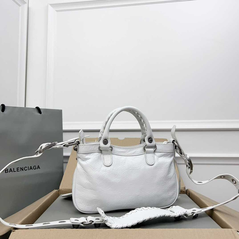 Ba*len*cia*ga neo cagole handbag xs white