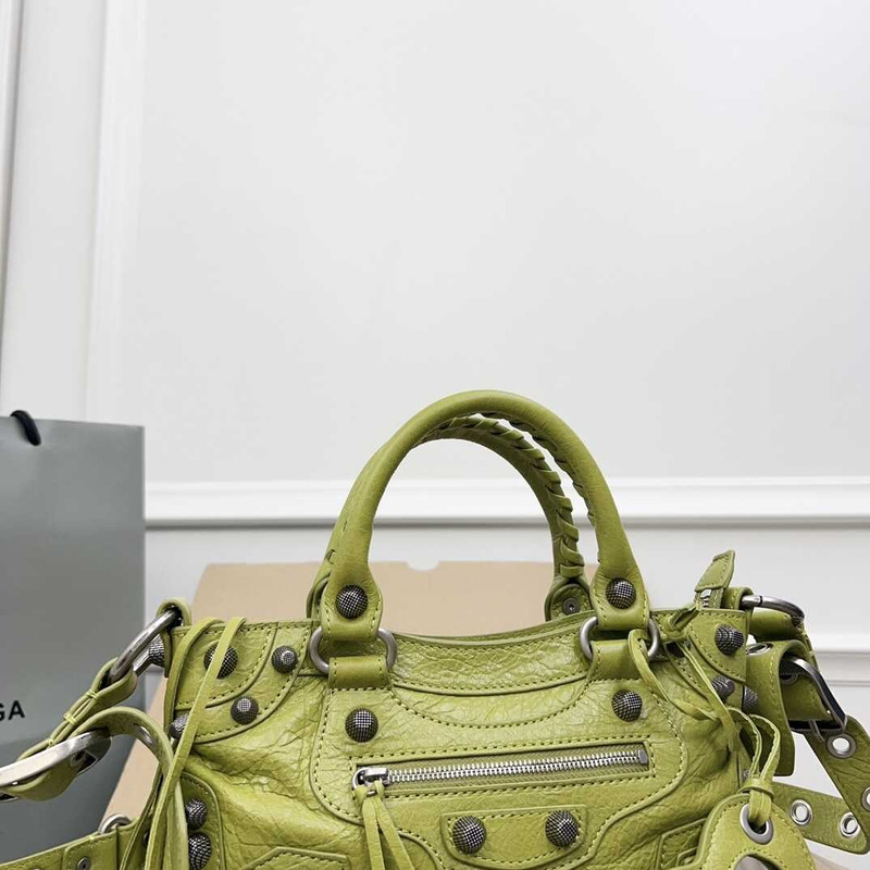 Ba*len*cia*ga neo cagole handbag xs yellow green