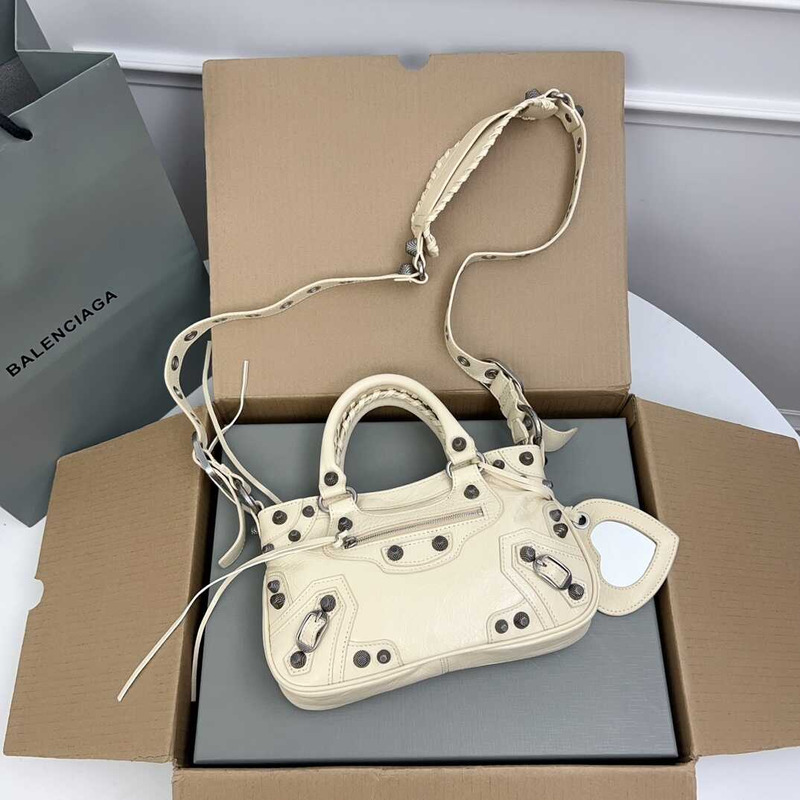 Ba*len*cia*ga neo cagole handbag xs beige