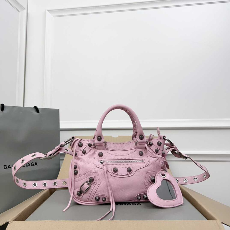 Ba*len*cia*ga neo cagole handbag xs pink