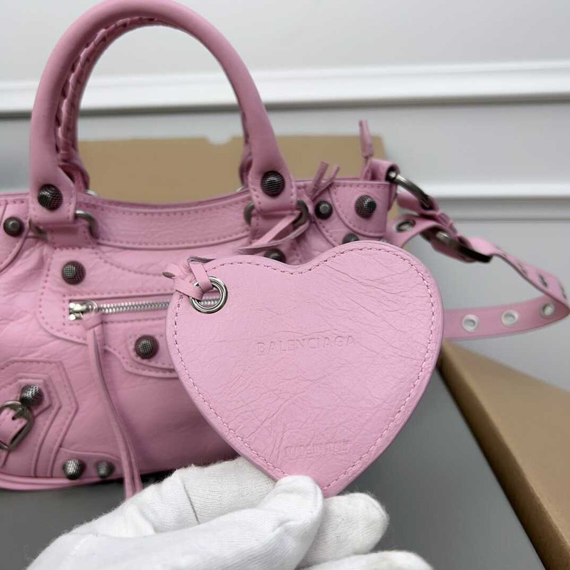 Ba*len*cia*ga neo cagole handbag xs pink