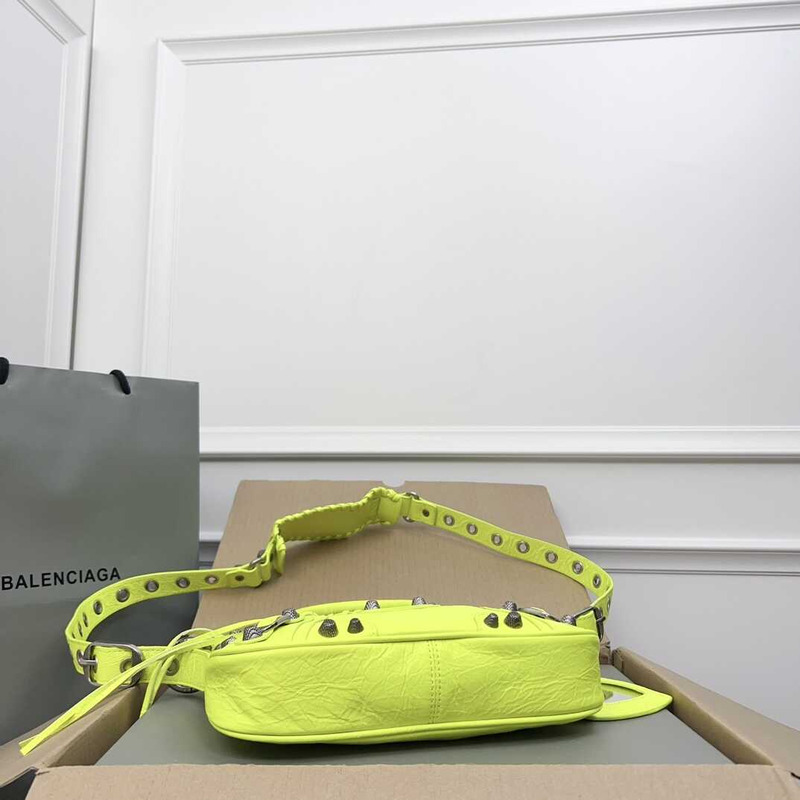 Ba*len*cia*ga neo cagole handbag xs fluorescent green