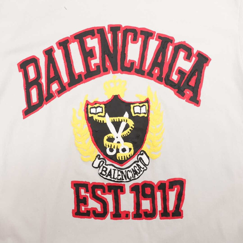 Ba*len*cia*ga graphic print cotton t-shirt white