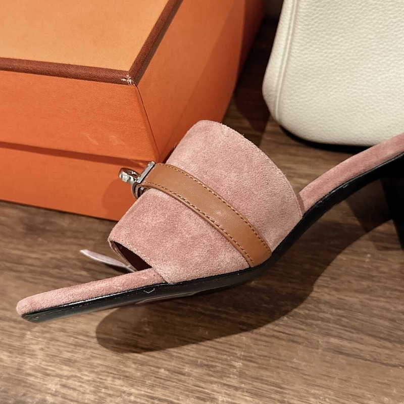 H**mes gigi 50 sandals nude pink