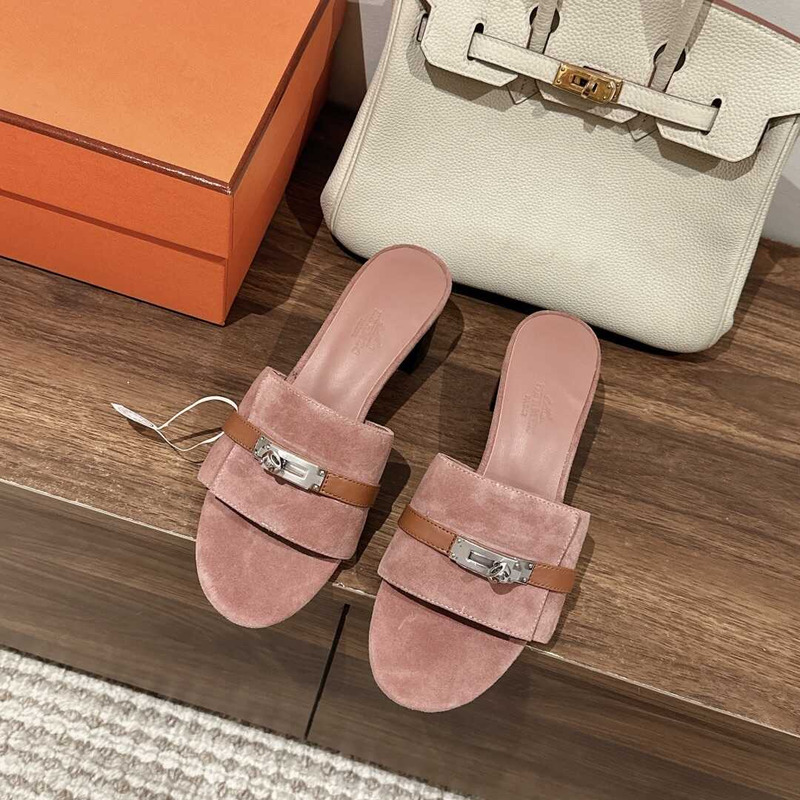 H**mes gigi 50 sandals nude pink