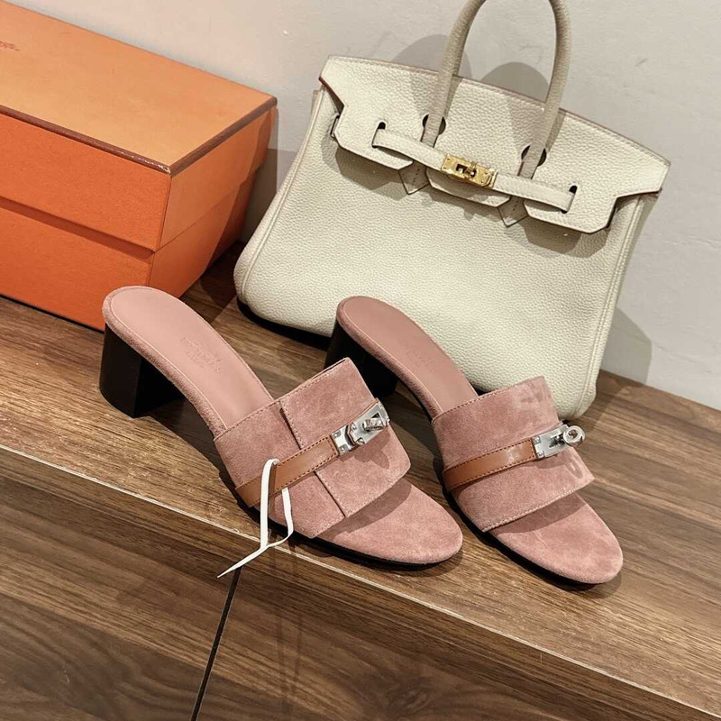 H**mes gigi 50 sandals nude pink